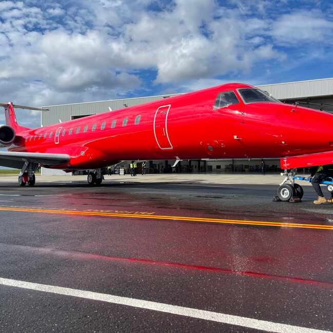 Red Corporate Jet