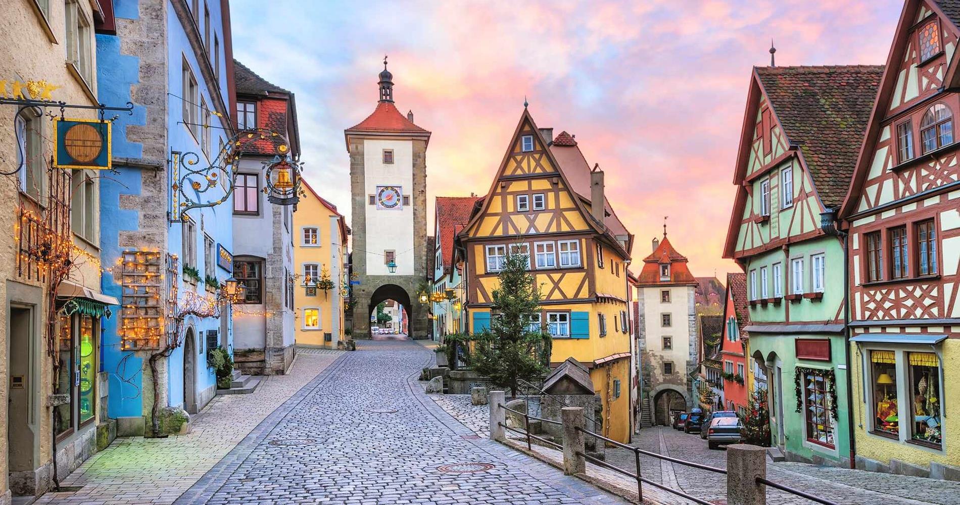 Colourful Houses in Rothenberg, Germany