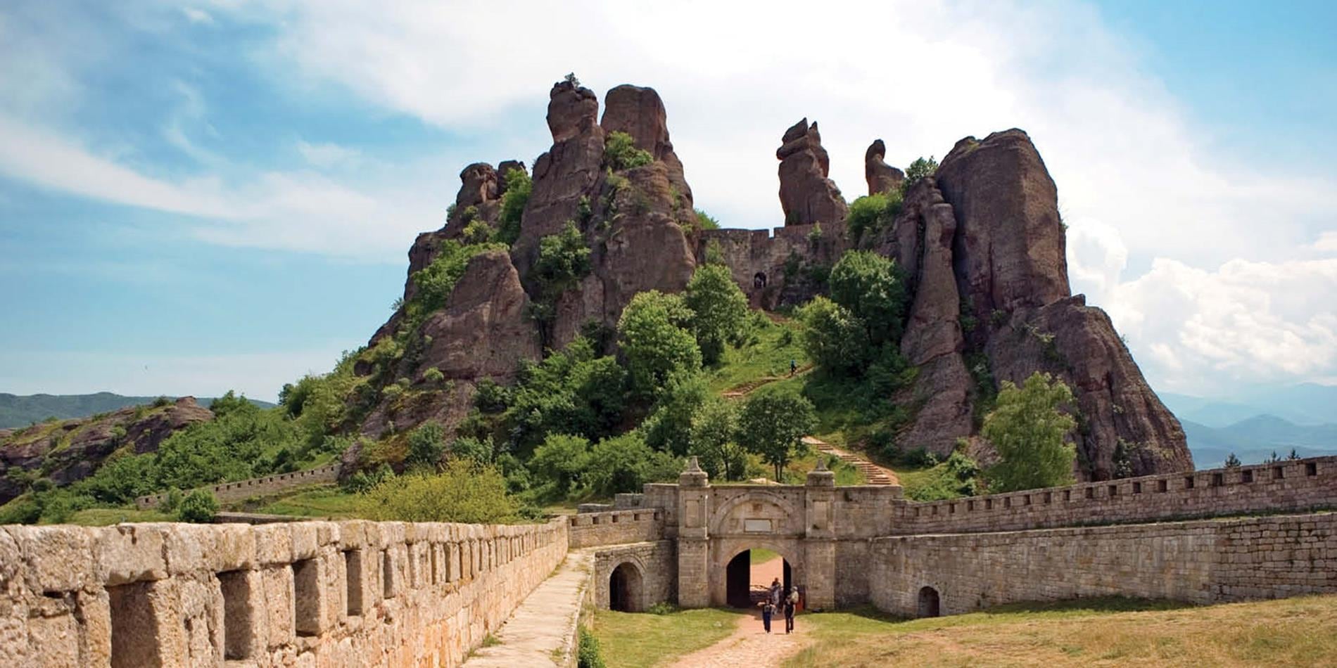 The ancient Belogradchik Fortress in Bulgaria