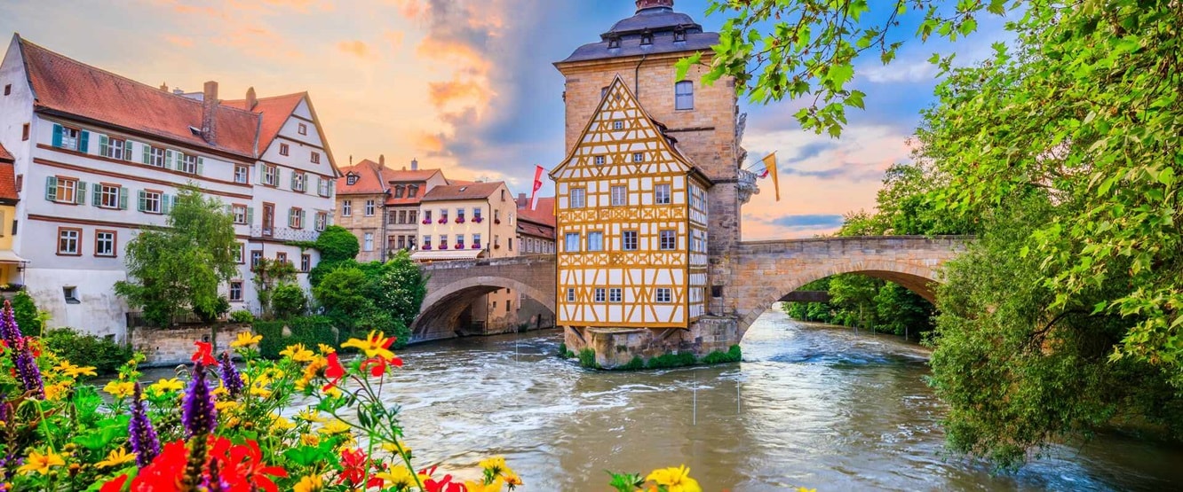 Lovely view of Bamberg Town Hall in Germany