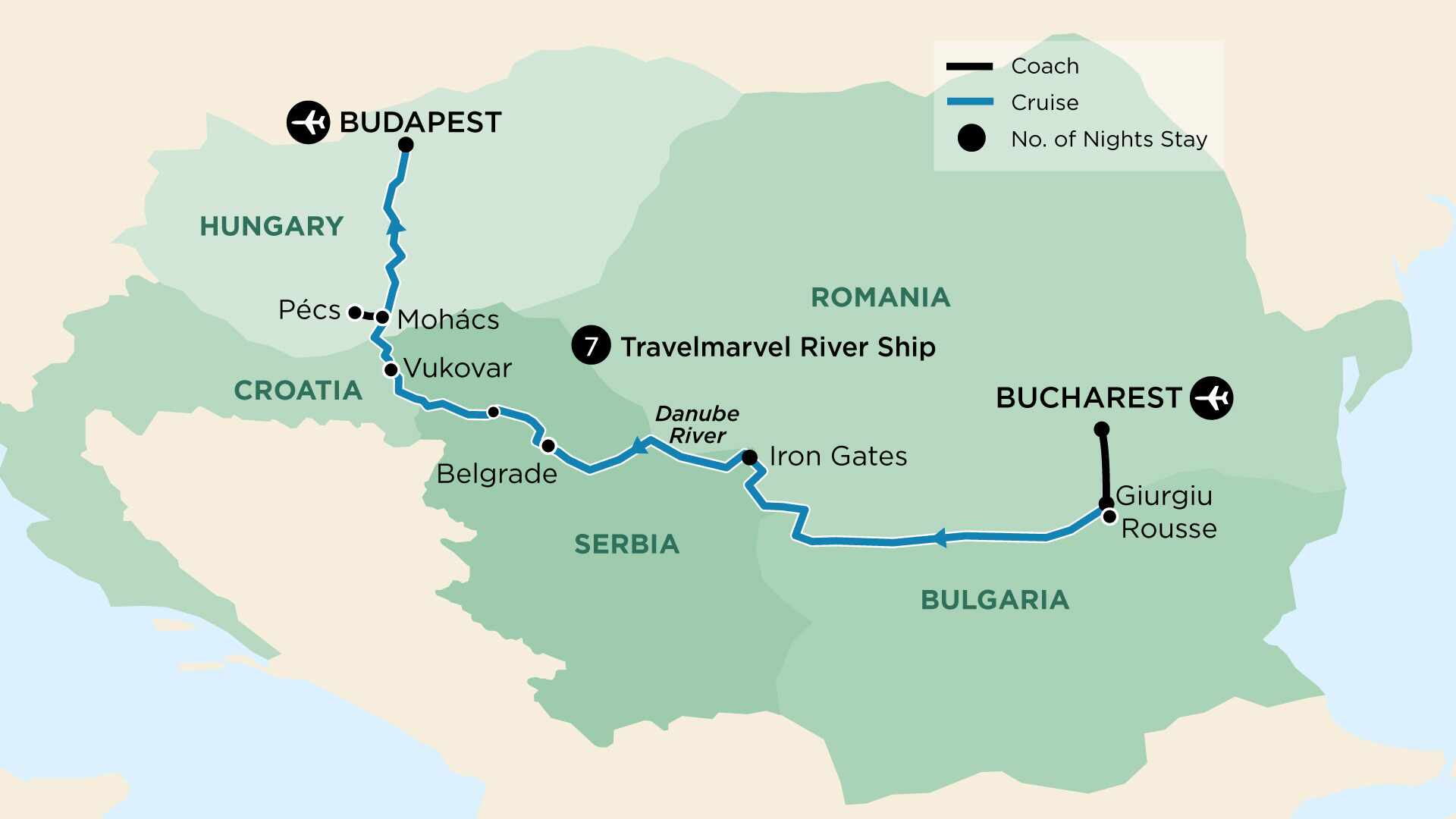 tourhub | APT | Legends of the Balkans | Tour Map