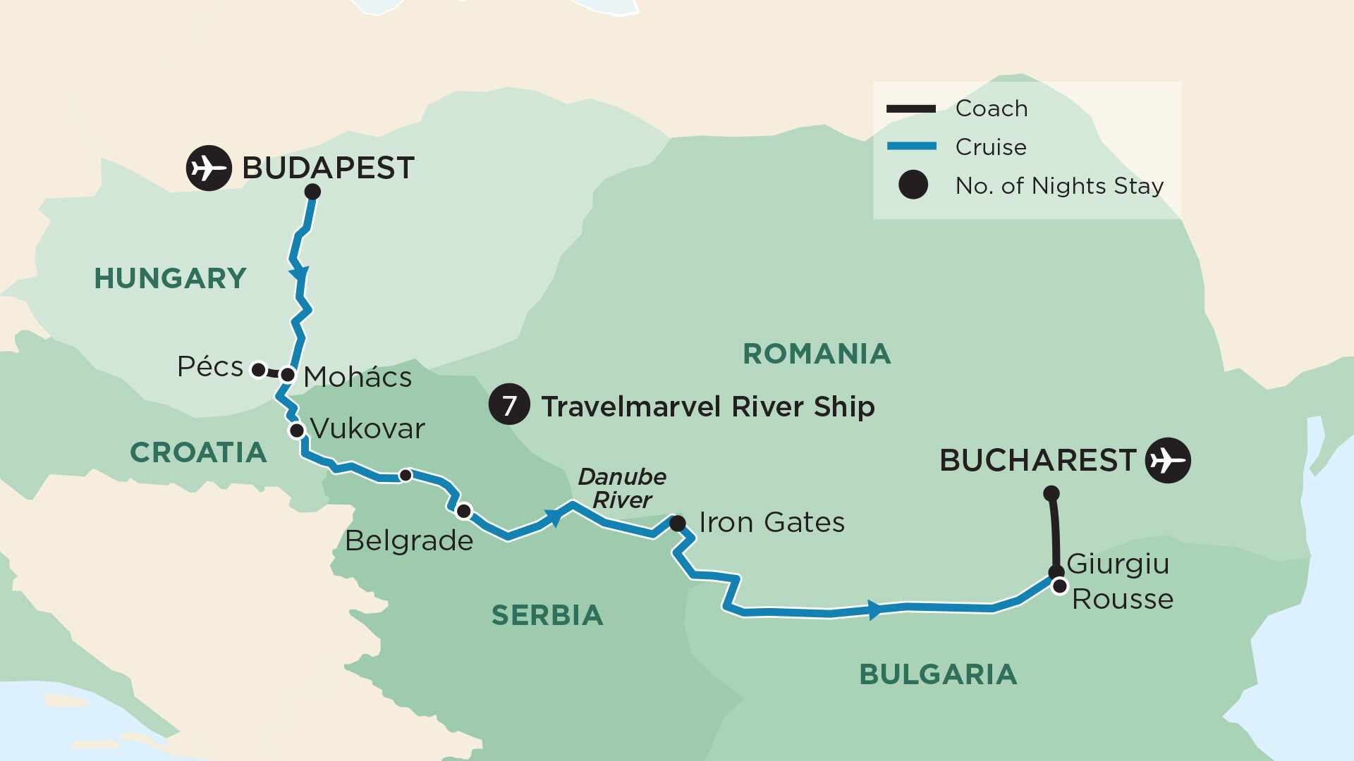 tourhub | APT | Balkan Adventure | Tour Map