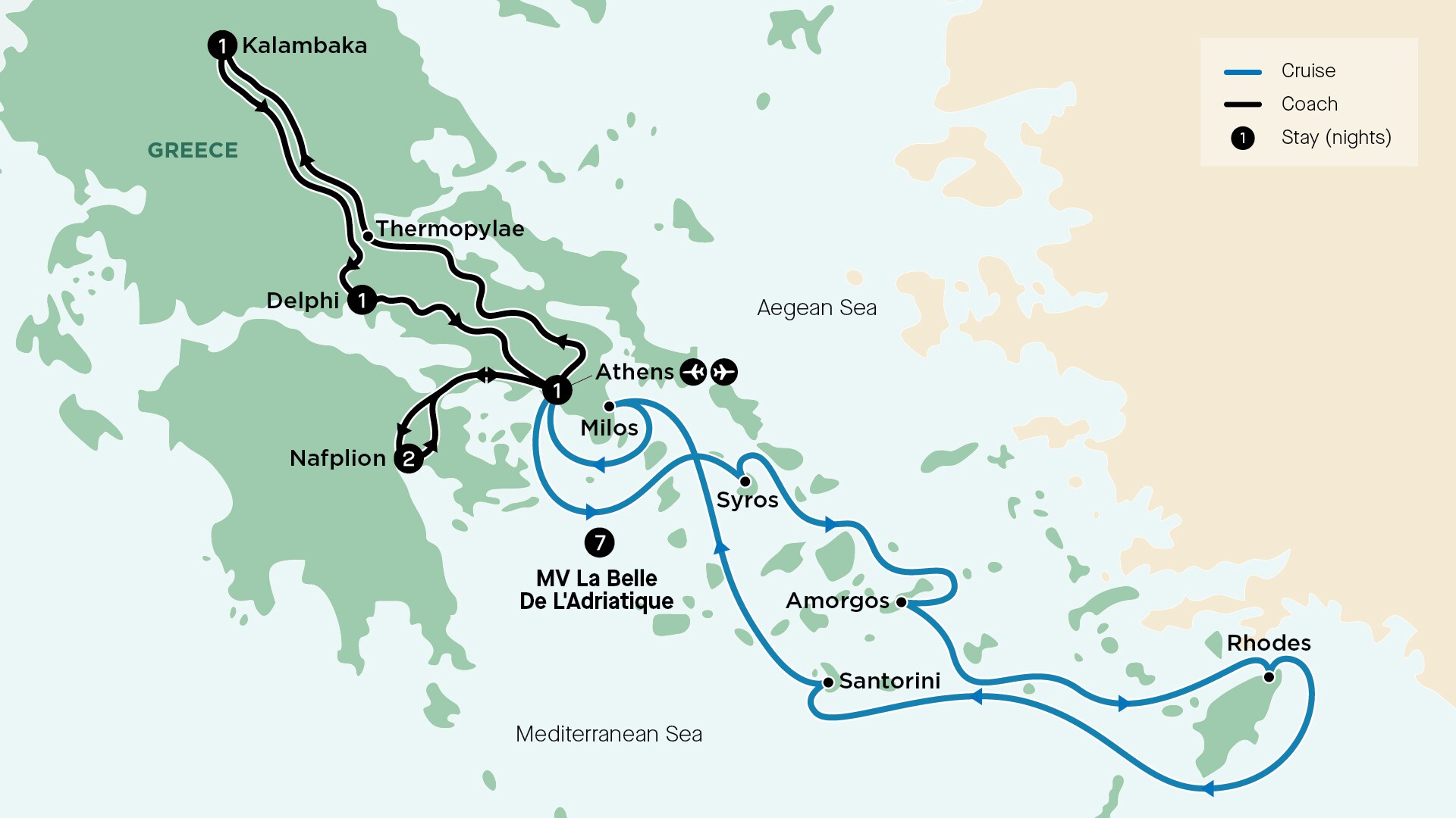 tourhub | APT | Authentic Greece | Tour Map