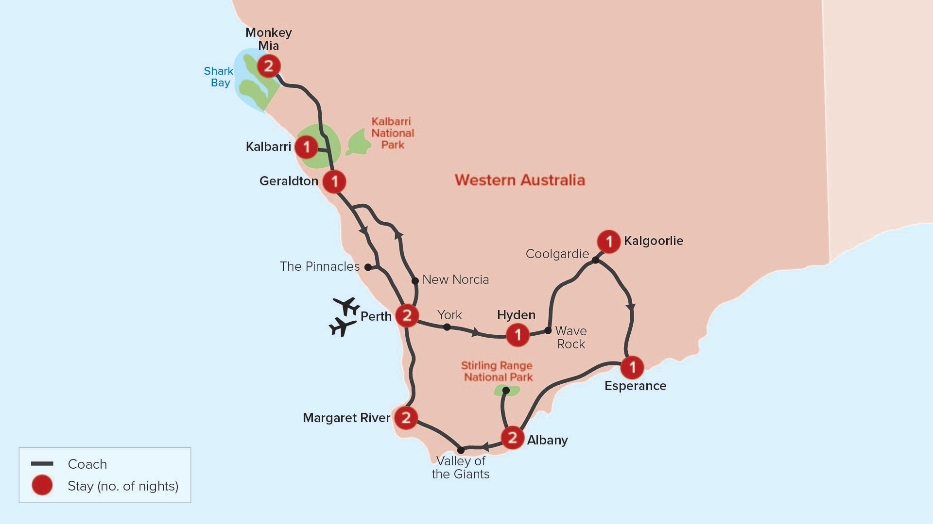 tourhub | APT | Wonders of the South West | Tour Map